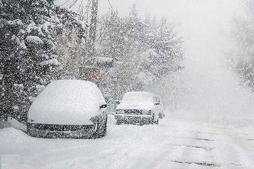 ببینید | بارش برف سنگین در روستای نیچکوه نوشهر