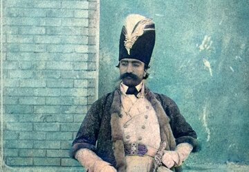 کاریکاتور ناصرالدین‌شاه در یک مجله انگلیسی